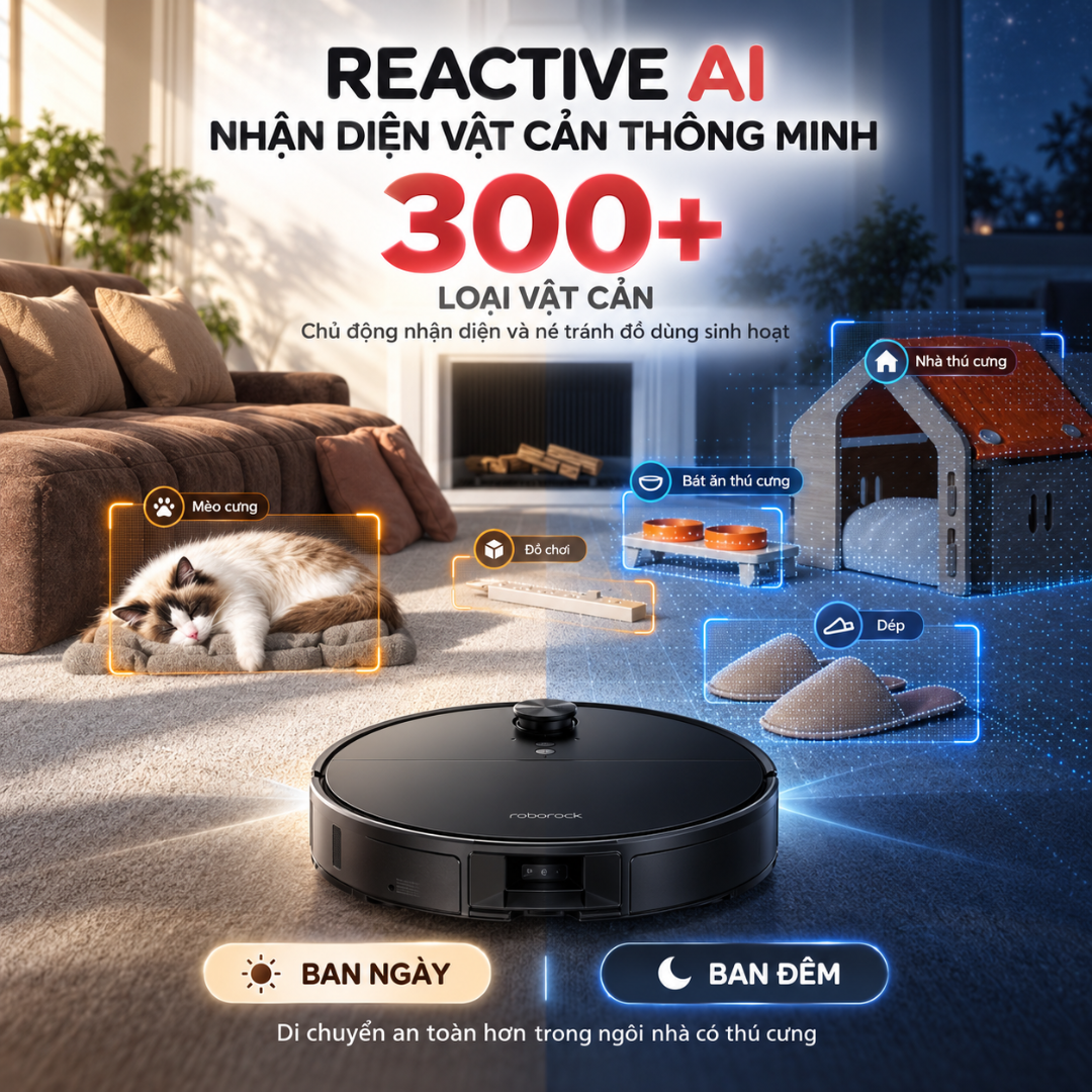 Roborock Saros 20 Flow: Robot Lau Con Lăn 36.000 Pa