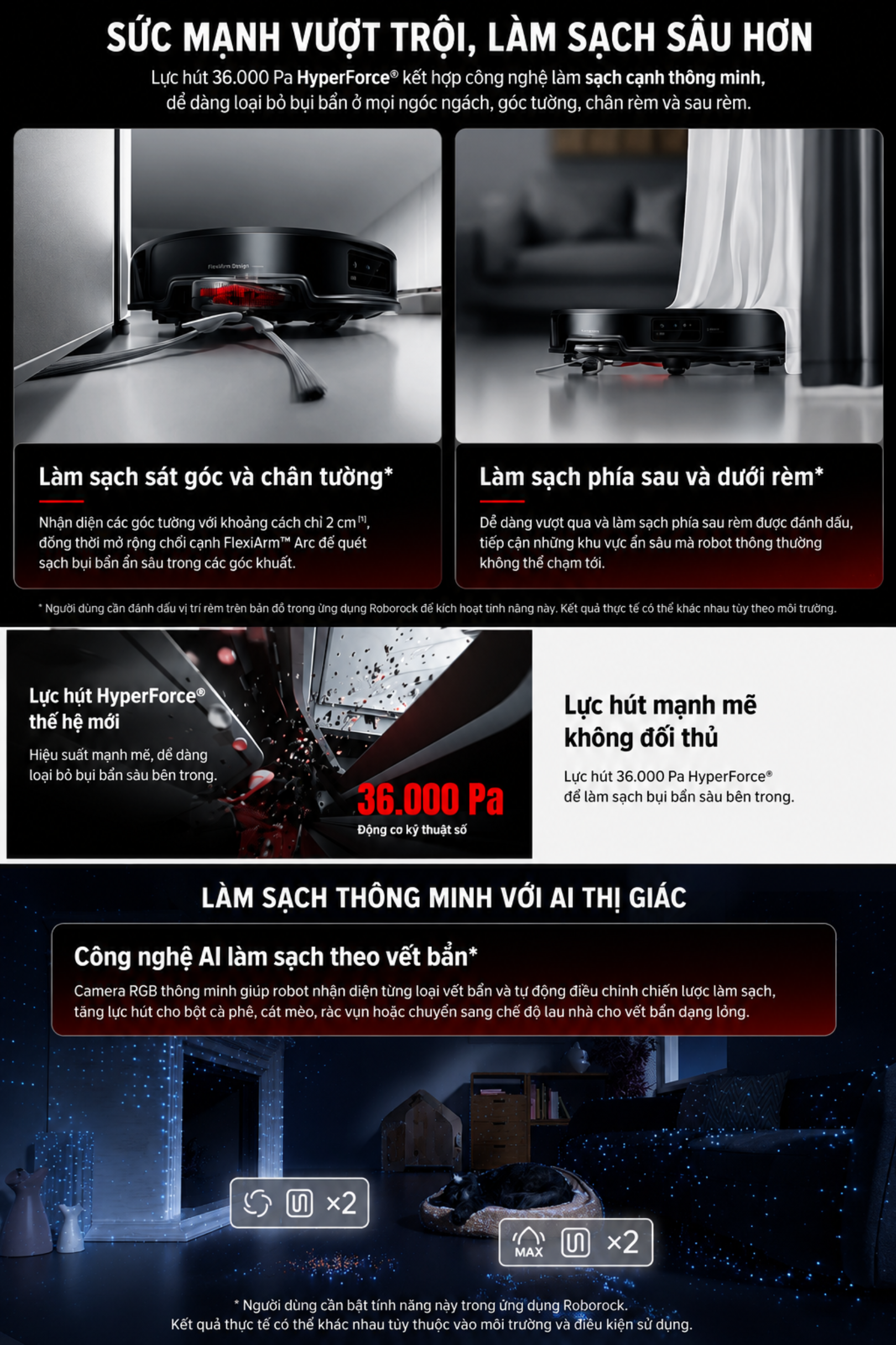 Robot Hút bụi Lau Nhà Roborock Saros 20 Tự Cấp Thoát Nước - BH 24 Th