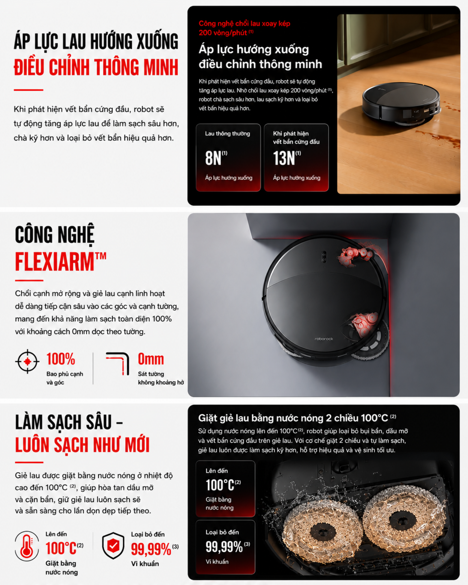 Robot Hút bụi Lau Nhà Roborock Saros 20 Tự Cấp Thoát Nước - BH 24 Th