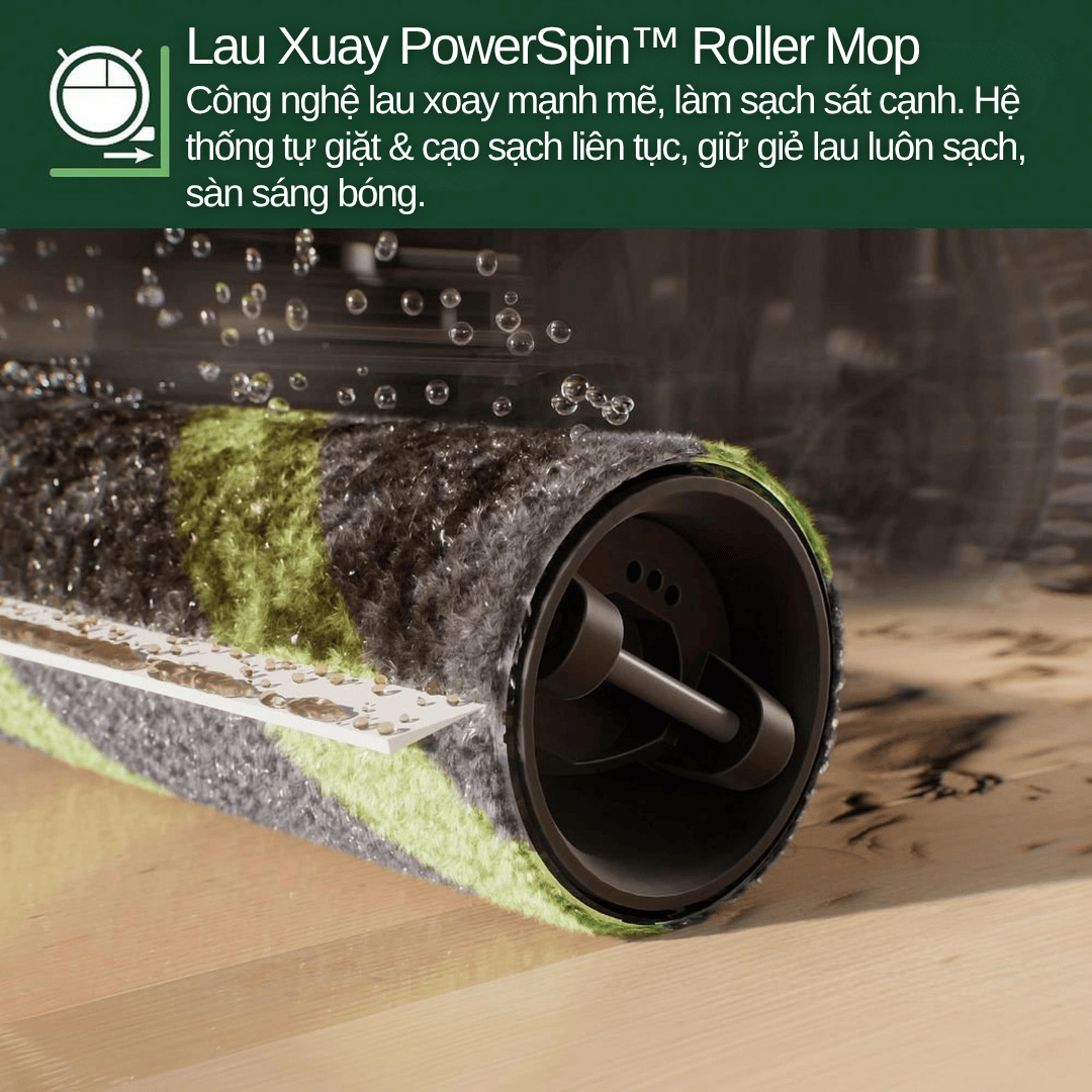 Hệ Thống Lau Nhà Bằng Con Lăn PowerSpin™ Roller Mop