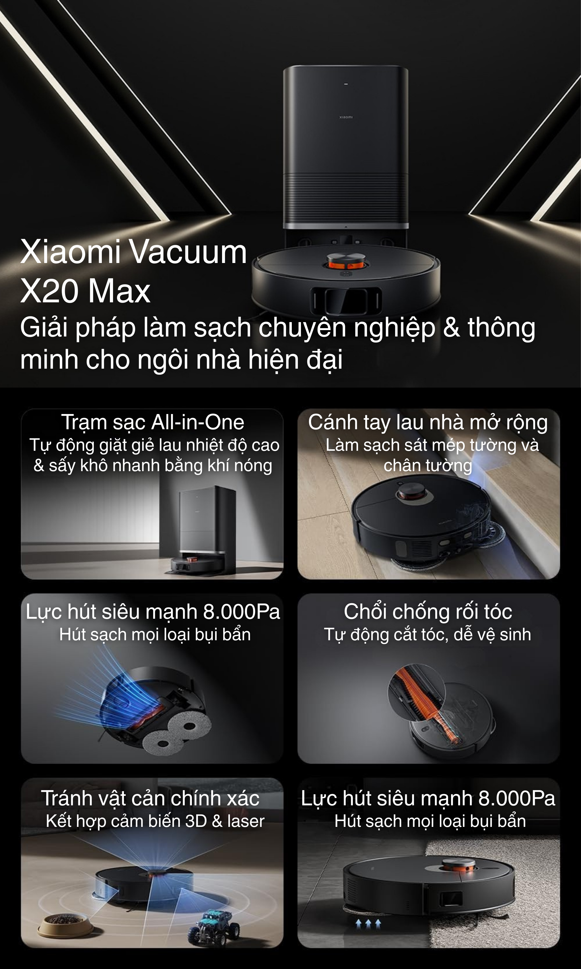 Xiaomi X20 Max - Giải pháp làm sạch chuyên nghiệp & thông minh cho ngôi nhà hiện đại
