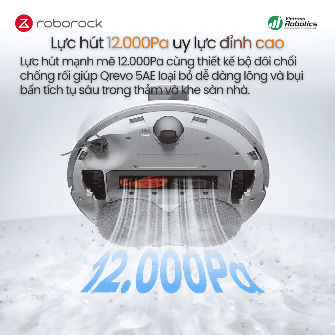 Lực Hút HyperForce™ 12.000 Pa - Mạnh Mẽ Uy Lực