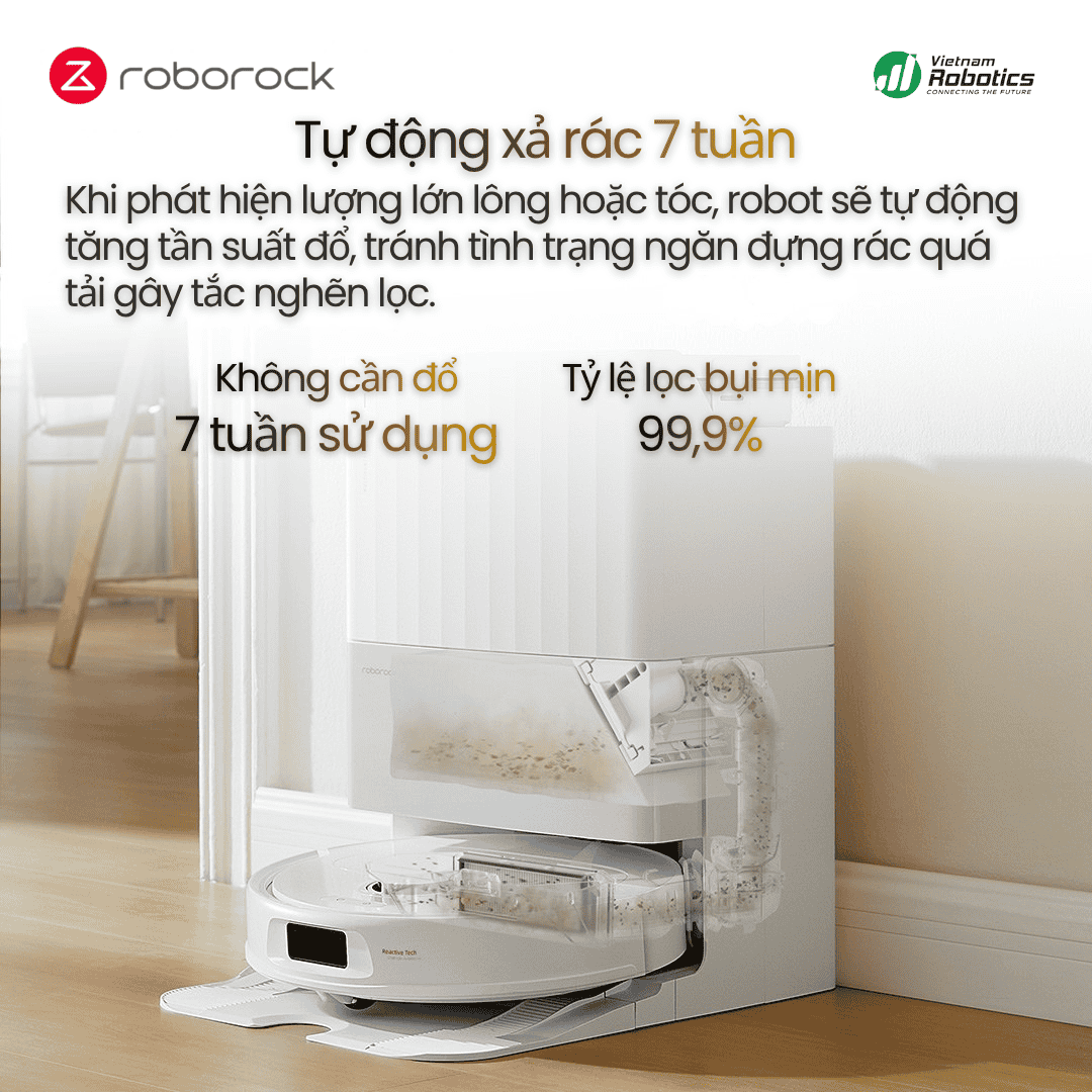 Qrevo 5AE - tự động xả rác