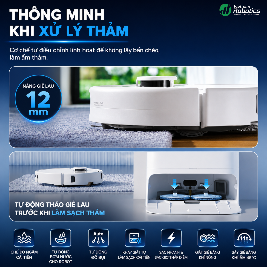 tự nâng giẻ lên 12mm và có thể tự tháo giẻ
