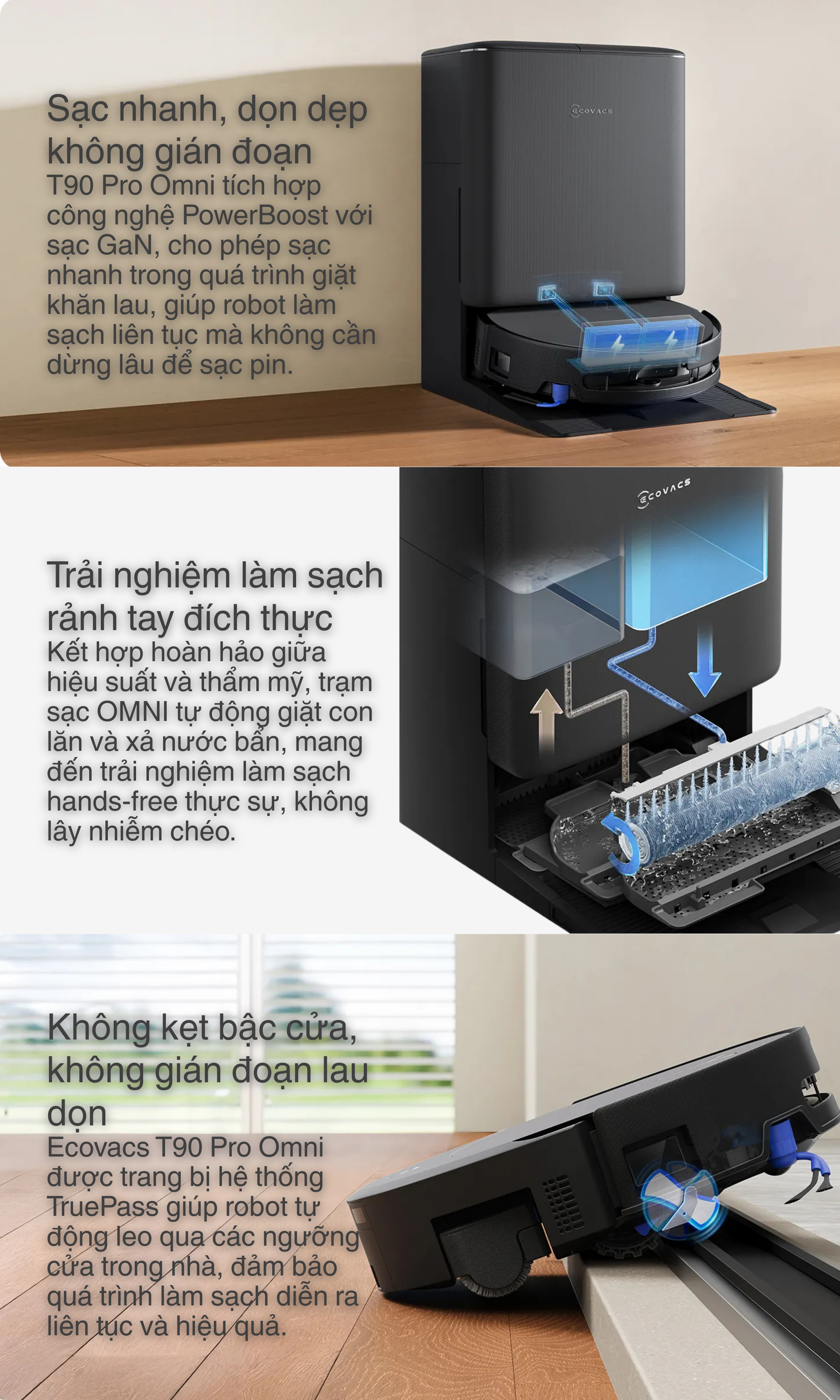 ECOVACS DEEBOT T90 Pro Omni - tính năng thông số nổi bật