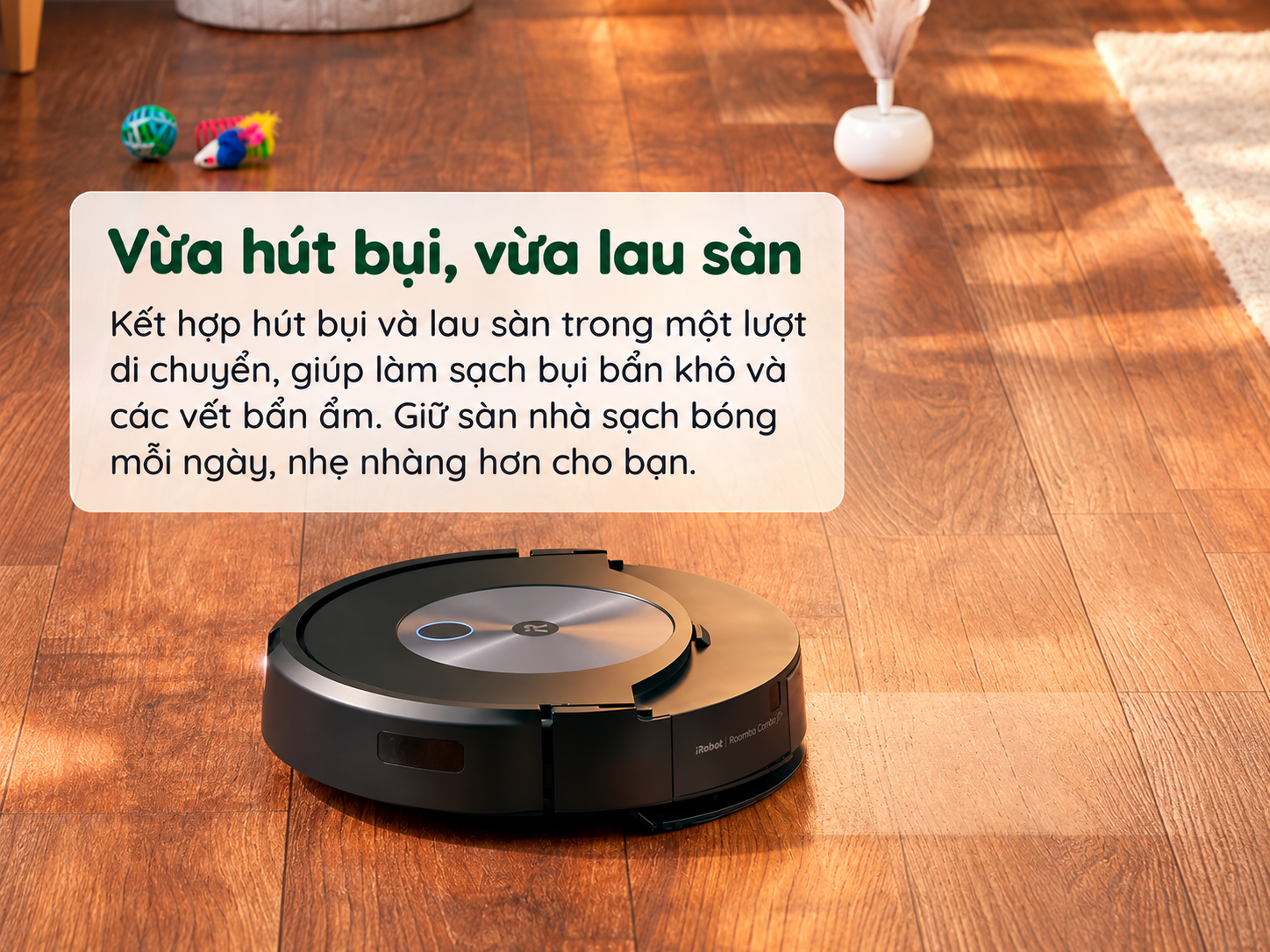 vừa hút vừa lau